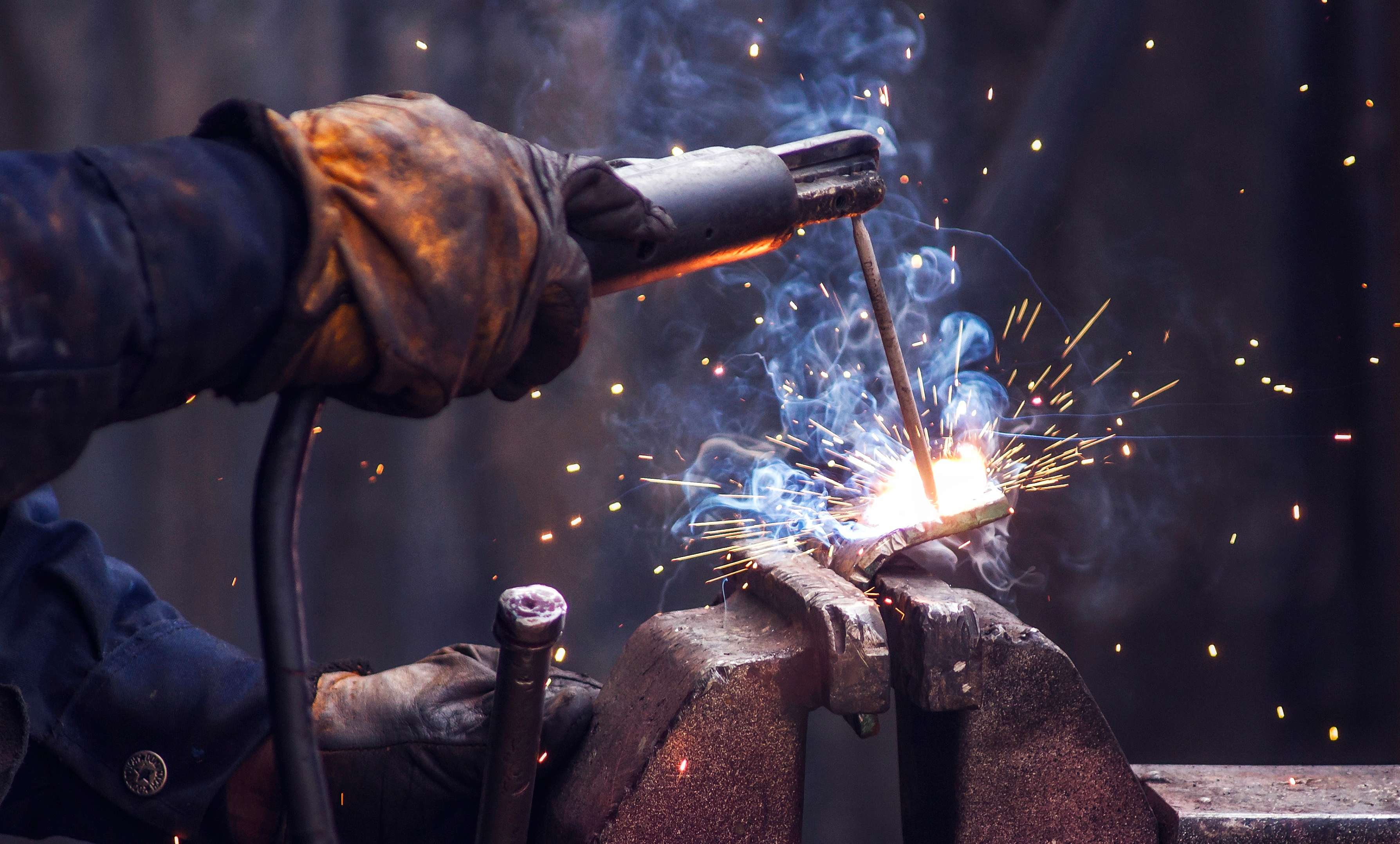 Welder welding